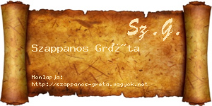 Szappanos Gréta névjegykártya